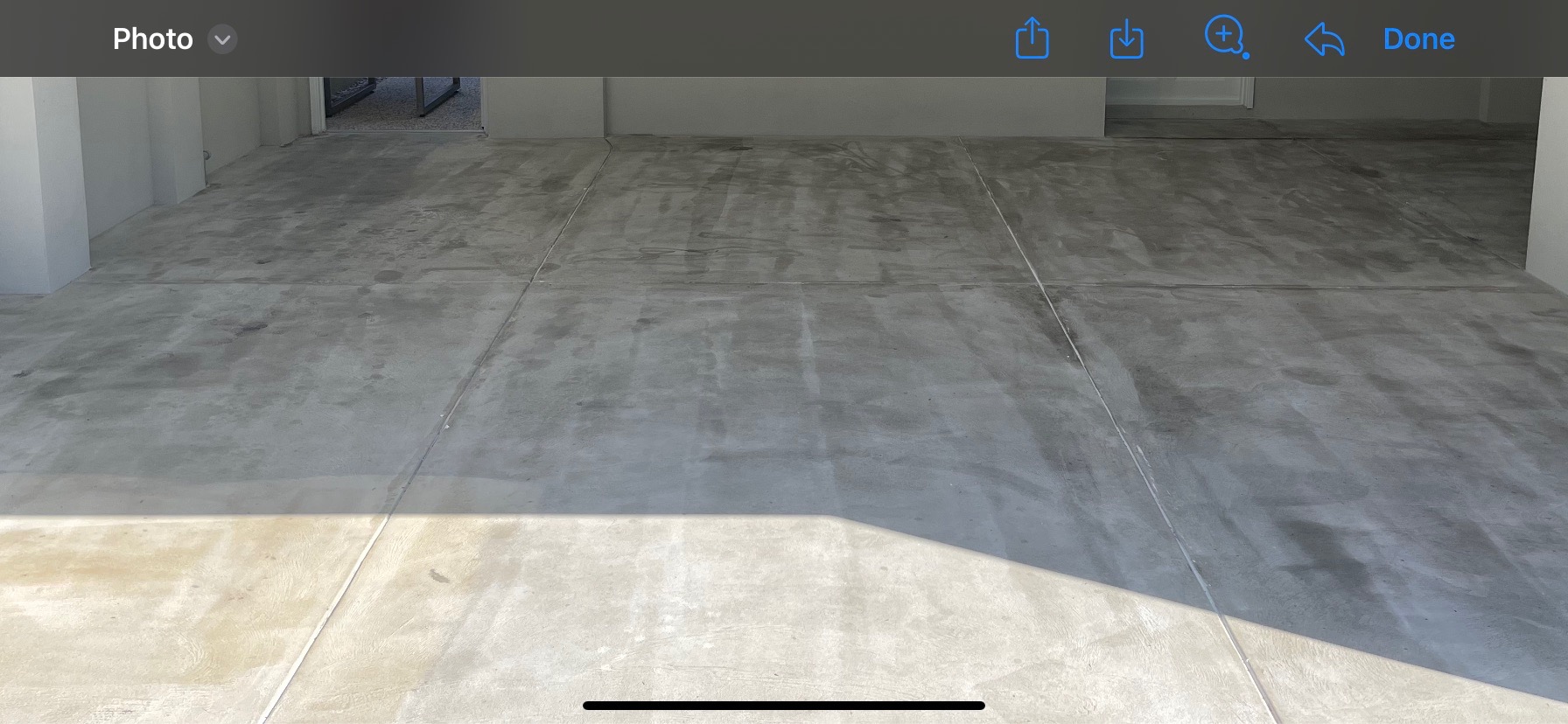 Garage floor before
